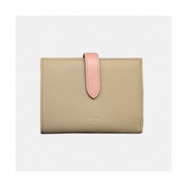 Celine 2019 Ladies Wallet,14cm - 셀린느 2019 여성용 레더 중지갑,CELW0005,14cm.베이지