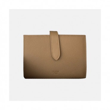Celine 2019 Ladies Wallet,14cm - 셀린느 2019 여성용 레더 중지갑,CELW0003,14cm.다크베이지