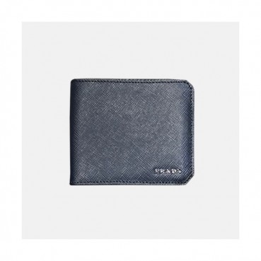 Prada 2019 Mens Saffiano Leather Wallet 2MO513 -프라다 남성 사피아노 레더 반지갑 PRAW0080, 11CM,네이비