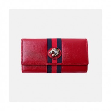 Gucci 2019 Rajah Tiger Head Wallet 573789 - 구찌 2019 라자 타이거 헤드 남여공용 장지갑  GUW0030.Size(19CM).레드