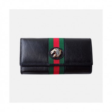 Gucci 2019 Rajah Tiger Head Wallet 573789 - 구찌 2019 라자 타이거 헤드 남여공용 장지갑  GUW0028.Size(19CM).블랙