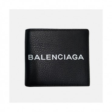 Balenciaga 2019 Leather Wallet.11cm - 발렌시아가 2019 레더 남여공용 월릿 BGW0011.11cm,블랙