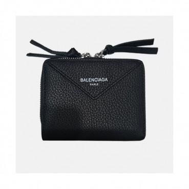 Balenciaga 2019 Leather Wallet.11.5cm - 발렌시아가 2019 레더 남여공용 월릿 BGW0009.11.5cm,블랙