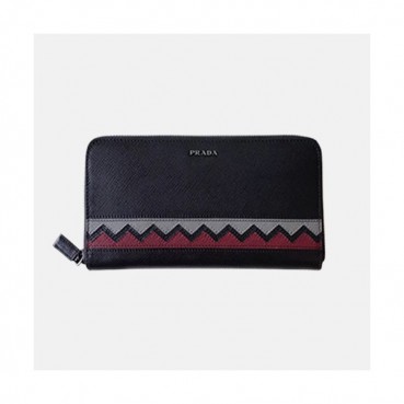 Prada 2019 Mens Saffiano Leather Zip Wallet 2ML317 - 프라다 남성 사피아노 레더 지퍼 장지갑 PRAW0074,20CM, 블랙