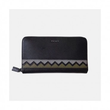 Prada 2019 Mens Saffiano Leather Zip Wallet 2ML317 - 프라다 남성 사피아노 레더 지퍼 장지갑 PRAW0073,20CM, 블랙
