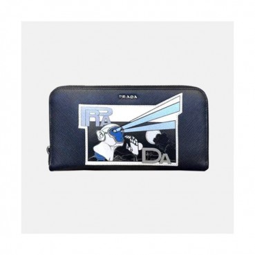 Prada 2019 Mens Saffiano Leather Zip Wallet 2ML317 - 프라다 남성 사피아노 레더 지퍼 장지갑 PRAW0071,20CM, 네이비