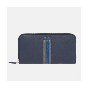 Prada 2019 Mens Saffiano Leather Zip Wallet 2ML317 - 프라다 남성 사피아노 레더 지퍼 장지갑 PRAW0062,20CM, 네이비