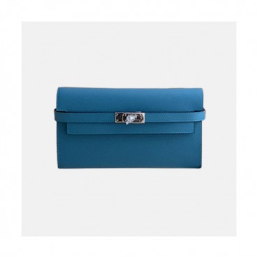 Hermes 2019 Kelly Womens  Epsom Leather Wallet - 에르메스 2019 켈리 여성용 엡송 레더 장지갑 HERW0006,블루