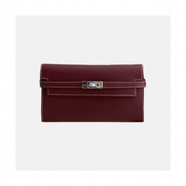Hermes 2019 Kelly Womens  Epsom Leather Wallet - 에르메스 2019 켈리 여성용 엡송 레더 장지갑 HERW0003,와인
