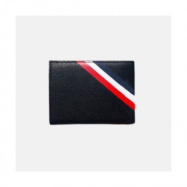 Thom Browne 2019 Leather Mens Passeport Case - 톰브라운 2019 레더 남성용 여권지갑 TBW0011,블랙