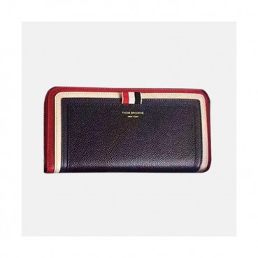 Thom Browne 2019 Leather Zip Round Wallet,19cm - 톰브라운 2019 레더 남여공용 지퍼 라운드 장지갑 TBW0009,19cm,네이비