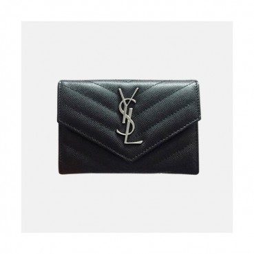 Saint Laurent 2019 Ladies  Wallet 414404 - 입생로랑 여성용 반지갑 SLW0004. 13CM.블랙