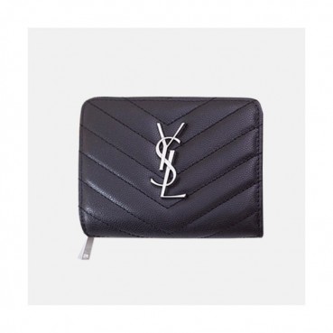 Saint Laurent 2019 Ladies Zip Card Case / Wallet 403723 - 입생로랑 여성용 지퍼 카드 케이스 / 반지갑 SLW0001. 12CM.블랙