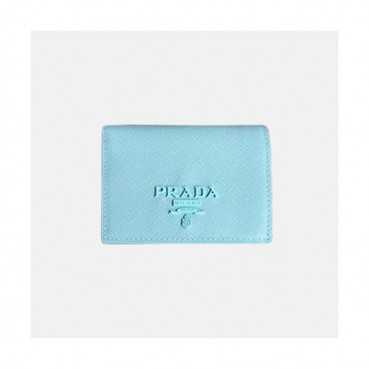 Prada 2019 Saffiano Wallet IMV204 - 프라다 사피아노 여성용 반지갑 PRAW0034. 11CM.스카이블루