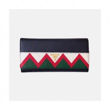 [매장판]Prada 2019 Saffiano Wallet 1MH132 - 프라다 사피아노 여성용 장지갑 PRAW0024.19CM.네이비