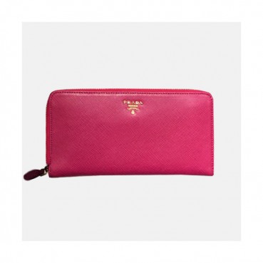 Prada 2019 Saffiano Zip Round Wallet 2ML506 - 프라다 사피아노 여성용 지퍼 라운드 장지갑 PRAW0016.20CM.핫핑크