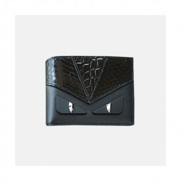 Fendi 2019 Leather Wallet - 펜디 남여공용 레더 반지갑 FENW0075.Size(11.5cm).블랙