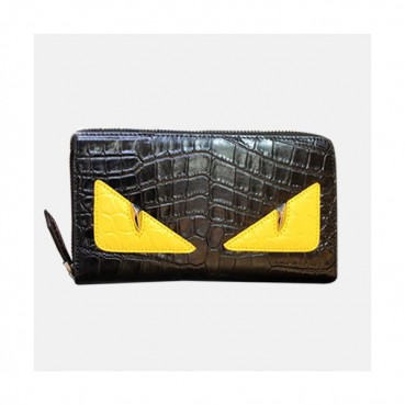 Fendi 2019 Leather Zip Round Wallet - 펜디 남여공용 레더 지퍼 라운드 장지갑 FENW0070.Size(19cm).블랙