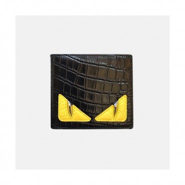 Fendi 2019 Leather Wallet - 펜디 남여공용 레더 반지갑 FENW0069.Size(11.5cm).블랙