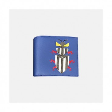 Fendi 2019 Leather Wallet - 펜디 남여공용 레더 반지갑 FENW0065.Size(11.5cm).블루