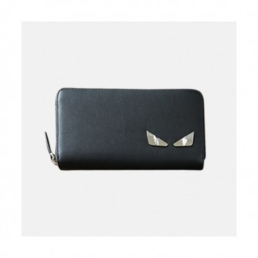 Fendi 2019 Leather Zip Round Wallet - 펜디 남여공용 레더 지퍼 라운드 장지갑 FENW0060.Size(19cm).블랙