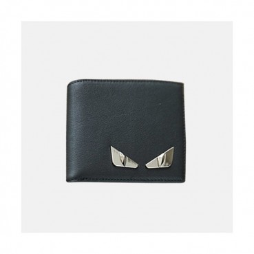 Fendi 2019 Leather Wallet - 펜디 남여공용 레더 반지갑 FENW0059.Size(11.5cm).블랙