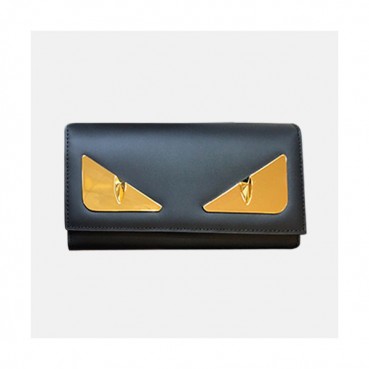Fendi 2019 Leather Wallet - 펜디 남여공용 레더 장지갑 FENW0050.Size(19.5cm).블랙