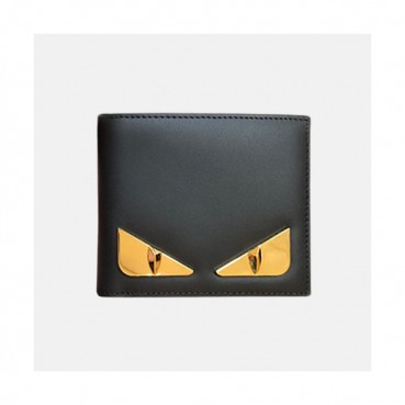 Fendi 2019 Leather Wallet - 펜디 남여공용 레더 반지갑 FENW0048.Size(11.5cm).블랙