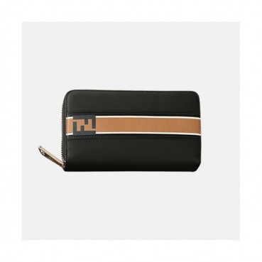 Fendi 2019 Leather Zip Round Wallet - 펜디 남여공용 레더 지퍼 라운드 장지갑 FENW0040.Size(19cm).블랙