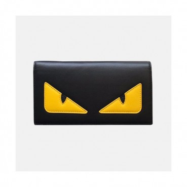 Fendi 2019 Leather Wallet - 펜디 남여공용 레더 장지갑 FENW0032.Size(18.5cm).블랙