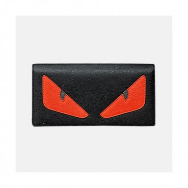 Fendi 2019 Leather Wallet - 펜디 남여공용 레더 장지갑 FENW0028.Size(18.5cm).블랙
