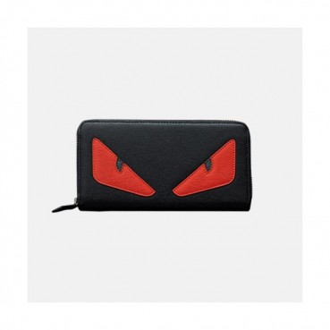 Fendi 2019 Leather Zip Round Wallet - 펜디 남여공용 레더 지퍼 라운드 장지갑 FENW0027.Size(19cm).블랙