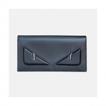 Fendi 2019 Leather Wallet - 펜디 남여공용 레더 장지갑 FENW0018.Size(18.5cm).블랙