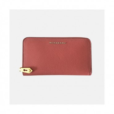 Burberry 2019 Leather Milton Zip Round Wallet - 버버리 여성용 레더 밀턴 지퍼 라운드 장지갑 BURW0072.Size(19.5CM).코랄핑크