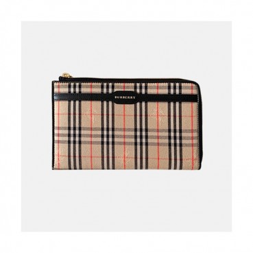 Burberry 2019 Leather Zip Round Wallet - 버버리 남여공용 레더 지퍼 라운드 장지갑 BURW0053.Size(21.5CM).블랙