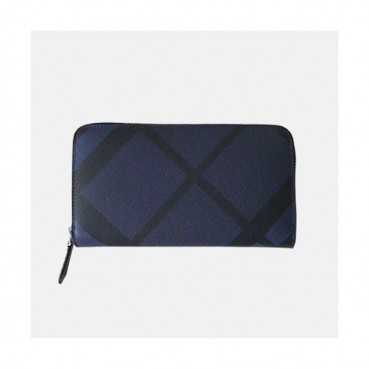 Burberry 2019 PVC Zip Round Wallet - 버버리 남성용 PVC 지퍼 라운드 장지갑 BURW0049.Size(19CM).블루체크