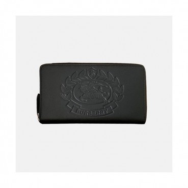 Burberry 2019 Leather Zip Round Wallet - 버버리 남여공용 레더 지퍼 라운드 장지갑 BURW0042.Size(20CM).블랙