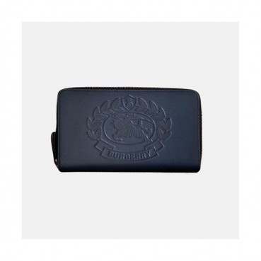 Burberry 2019 Leather Zip Round Wallet - 버버리 남여공용 레더 지퍼 라운드 장지갑 BURW0041.Size(20CM).네이비