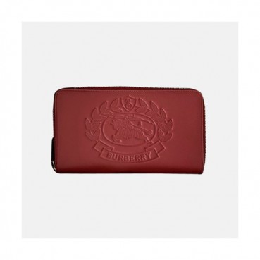 Burberry 2019 Leather Zip Round Wallet - 버버리 남여공용 레더 지퍼 라운드 장지갑 BURW0040.Size(20CM).레드