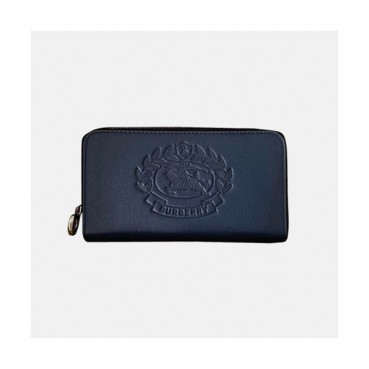Burberry 2019 Leather Zip Round Wallet - 버버리 남여공용 레더 지퍼 라운드 장지갑 BURW0038.Size(19CM).네이비