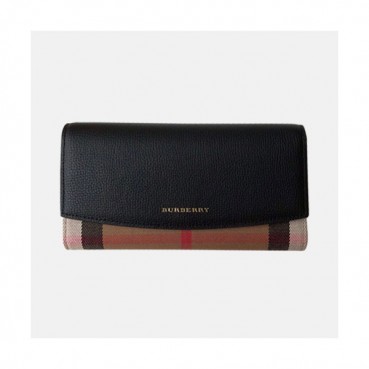 Burberry 2019 Banner Leather Wallet - 버버리 배너 레더 장지갑 BURW0015.Size(19CM).블랙