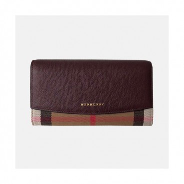 Burberry 2019 Banner Leather Wallet - 버버리 배너 레더 장지갑 BURW0013.Size(19CM).와인