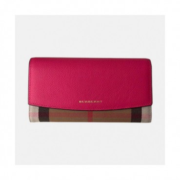Burberry 2019 Banner Leather Wallet - 버버리 배너 레더 장지갑 BURW0009.Size(19CM).핫핑크