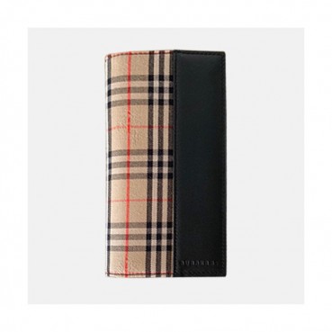 Burberry 2019 Check Leather Wallet - 버버리 체크 레더 남성용 장지갑 BURW0003.Size(19CM).블랙