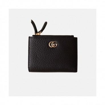 Gucci 2019 Marmont Leather Wallet  474747 - 구찌 마몬트 여성용 레더 반지갑  GUW0018.Size(12cm).블랙