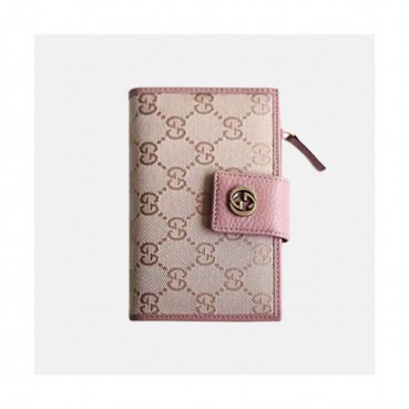 Gucci 2019 Canvas&Leather Wallet  337023 - 구찌 여성용 캔버스&레더 중지갑  GUW0017.Size(14cm).핑크