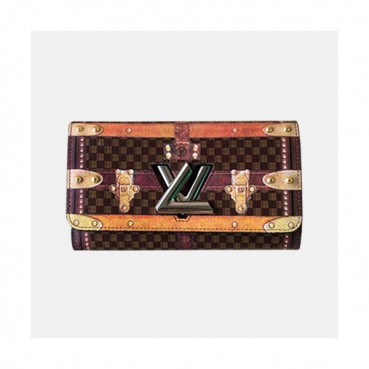 Louis Vuitton 2019 Trunk Twist Wallet M63778 -  루이비통 트렁크 트위스트 월릿 장지갑 LOUW0130.Size(19CM).브라운