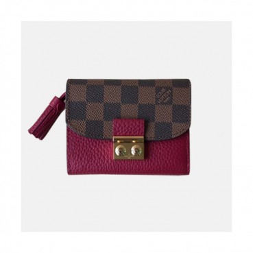 Louis Vuitton 2019 Croisette Compact Wallet N60208 - 루이비통 여성용 크로아제트 컴팩트 월릿 반지갑 LOUW0110.Size(12cm).와인+브라운