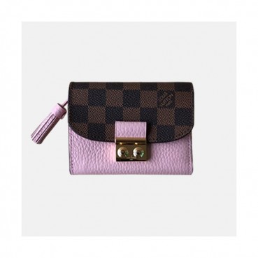 Louis Vuitton 2019 Croisette Compact Wallet N60208 - 루이비통 여성용 크로아제트 컴팩트 월릿 반지갑 LOUW0109.Size(12cm).핑크+브라운