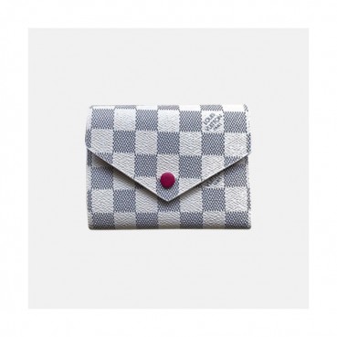 Louis Vuitton 2019 Ladies Damier Victorine Wallet M41938 - 루이비통 다미에 빅토린 월릿 반지갑  LOUW0091.Size(12CM),핫핑크핀